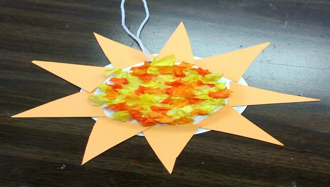 Decorate A Miniature Sun With Colorful Tissue Paper