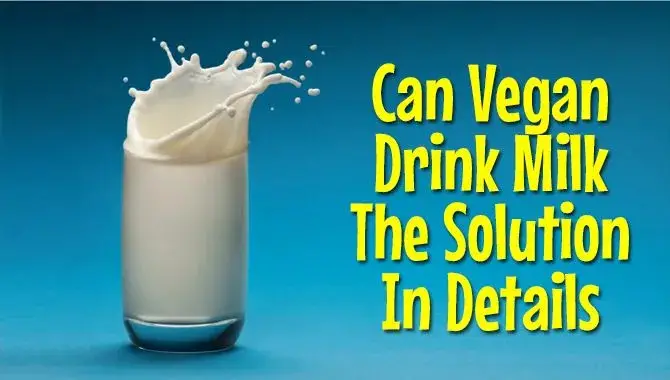 Can Vegan Drink Milk